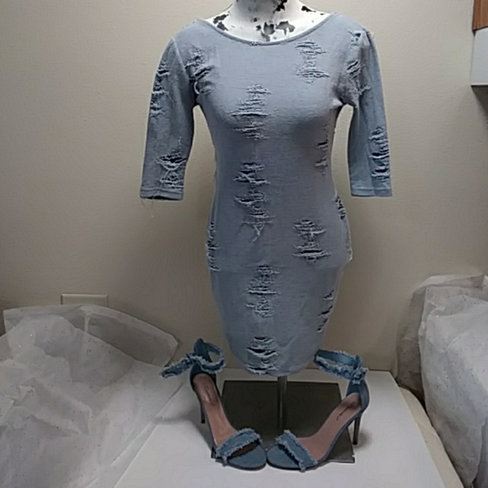 Symphony Distressed Mini Dress